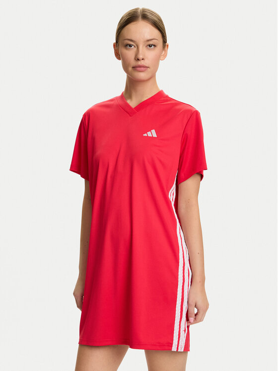adidas Ежедневна рокля Sport Craft Shift JZ8131 Червен Loose Fit цвят на ниска цена