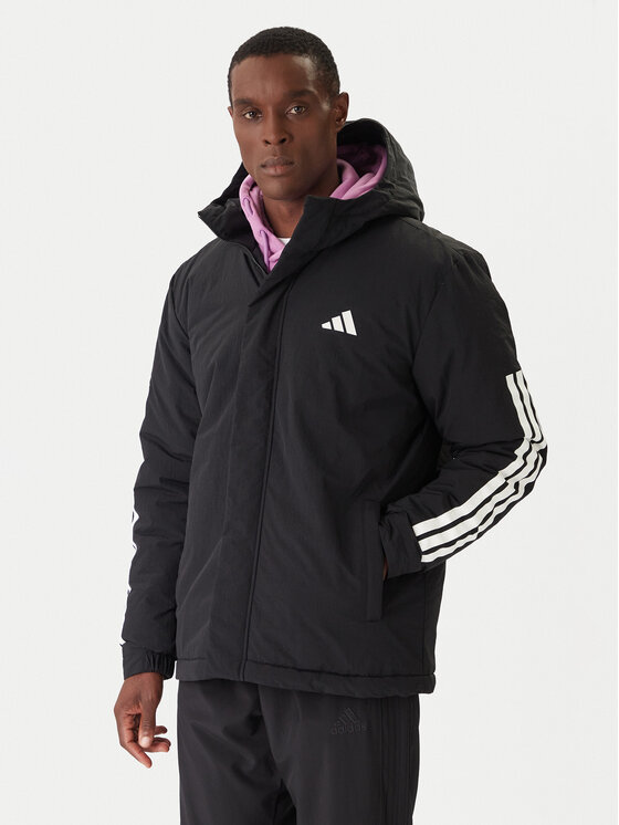 adidas Зимно яке Climawarm 3-Stripes JY8303 Черен Regular Fit цвят на ниска цена