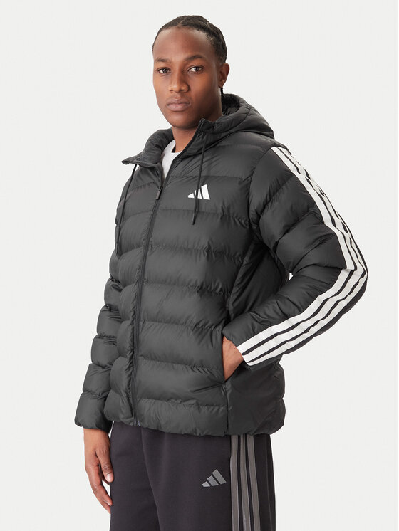 adidas Зимно яке Essentials Climawarm 3-Stripes JM8355 Черен Regular Fit цвят на ниска цена
