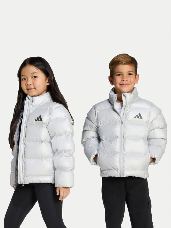 adidas Зимно яке JW2474 Сребрист Regular Fit цвят на ниска цена