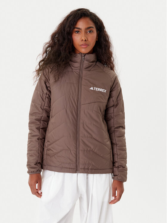 adidas Зимно яке Terrex Multi JN0812 Кафяв Regular Fit цвят на ниска цена