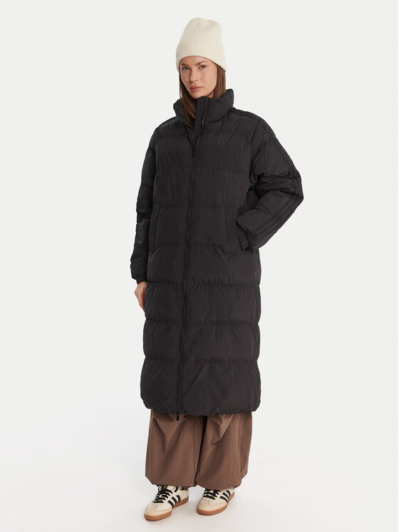 adidas Зимно яке adicolor JX2957 Черен Loose Fit цвят на ниска цена