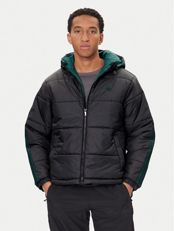 adidas Зимно яке adicolor Reversible JX6447 Черен Regular Fit цвят на ниска цена