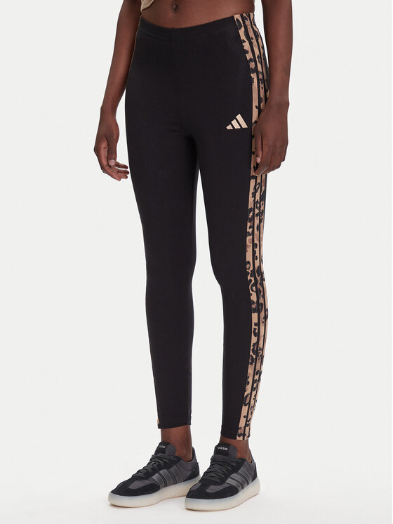 adidas Клин Animal Print 3-Stripes JM1864 Черен Slim Fit цвят на ниска цена