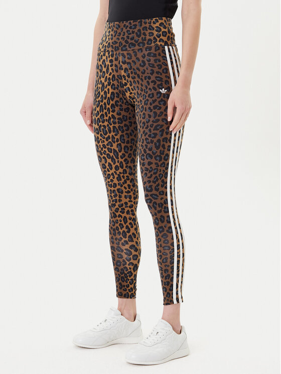 adidas Клин Leopard 3-Stripes JW7308 Кафяв Slim Fit цвят на ниска цена