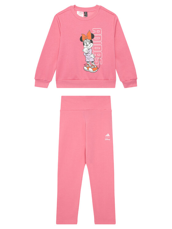 adidas Комплект суитшърт и клин Disney Minnie Mouse JL9201 Розов Regular Fit цвят на ниска цена