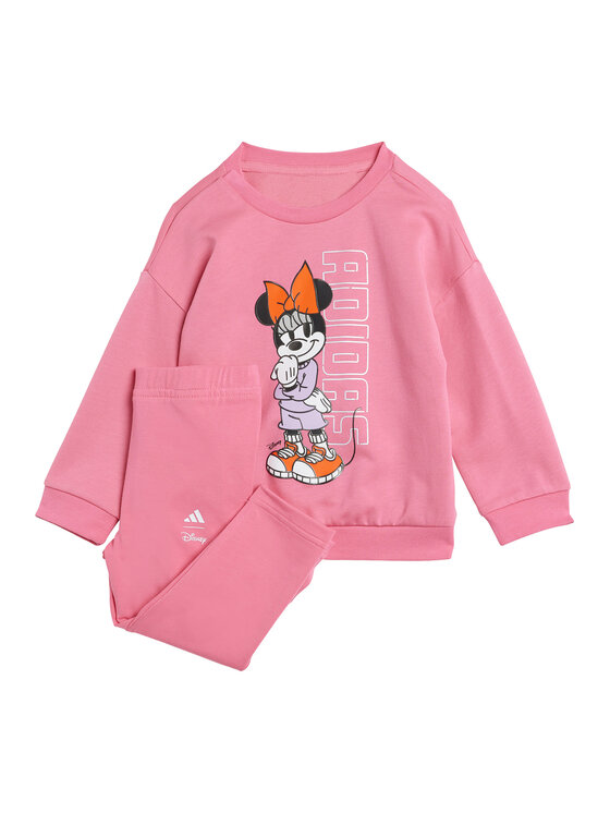 adidas Комплект суитшърт и клин Disney Minnie Mouse JY3470 Розов Regular Fit цвят на ниска цена