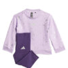 adidas Комплект суитшърт и клин Everyday Glam JW2434 Виолетов Regular Fit цвят на ниска цена