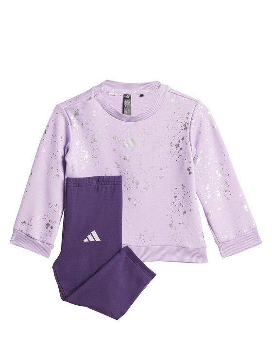 adidas Комплект суитшърт и клин Everyday Glam JW2434 Виолетов Regular Fit цвят на ниска цена