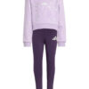 adidas Комплект суитшърт и клин Little Girls Everyday Glam JW2421 Виолетов Regular Fit цвят на ниска цена