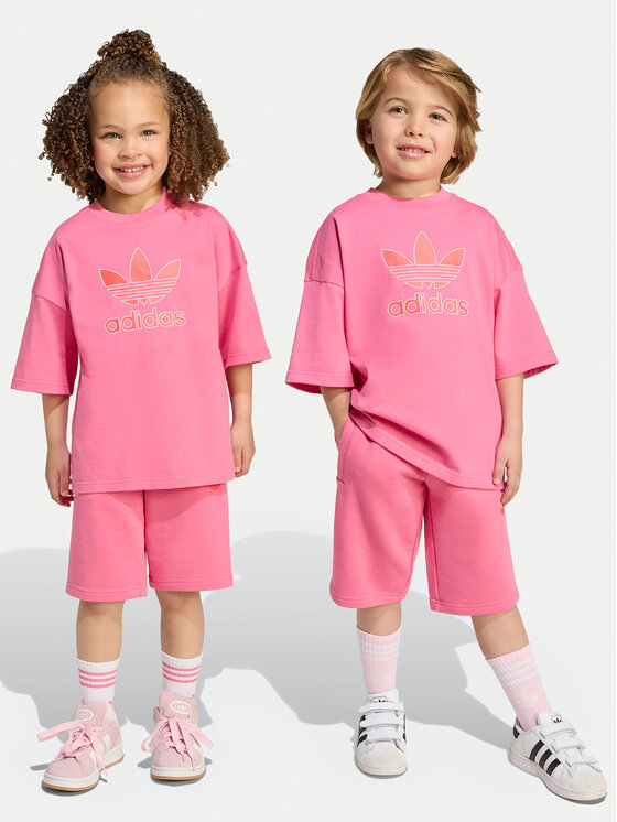 adidas Комплект тишърт и панталонки Big Logo Execution KA0222 Розов Loose Fit цвят на ниска цена