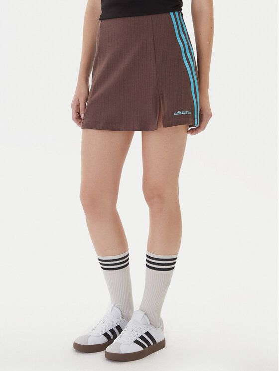 adidas Мини пола JX5305 Кафяв Regular Fit цвят на ниска цена