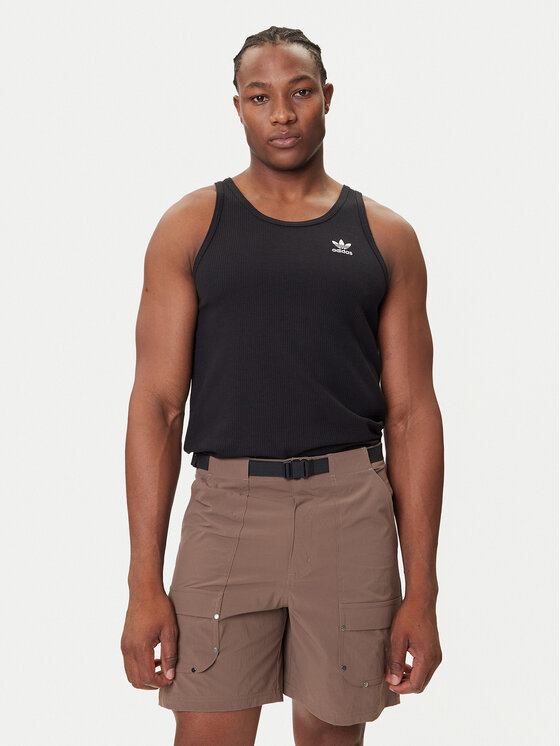 adidas Мъжки топ Trefoil Essentials KA0648 Черен Regular Fit цвят на ниска цена