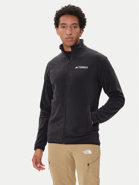 adidas Полар Multi Essentials JP0795 Черен Regular Fit цвят на ниска цена