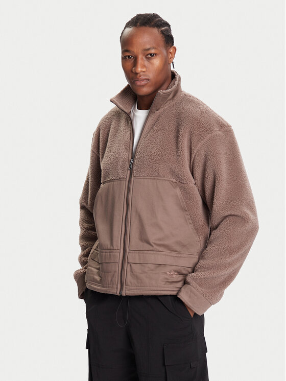 adidas Полар Premium Essentials JW3510 Кафяв Loose Fit цвят на ниска цена