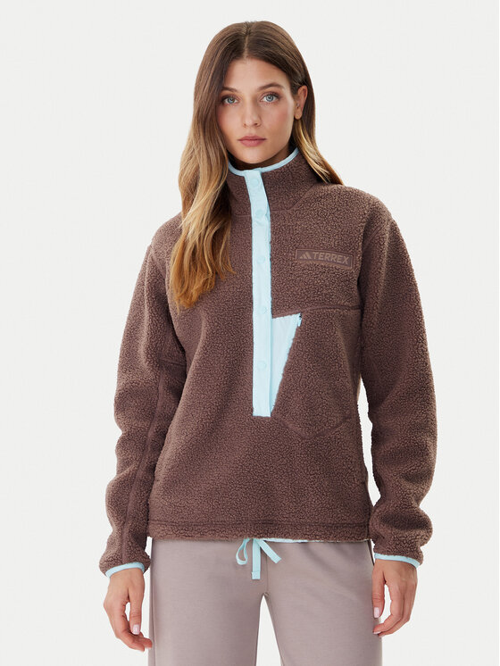 adidas Полар Terrex Xploric JN0931 Кафяв Regular Fit цвят на ниска цена