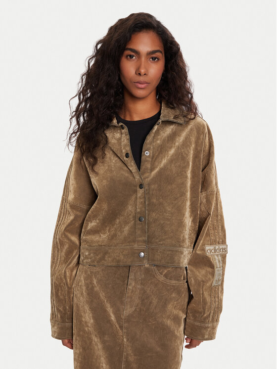 adidas Преходно яке Adibreak JY2393 Кафяв Regular Fit цвят на ниска цена