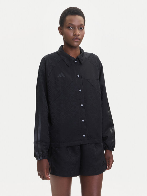 adidas Преходно яке Tiro x Common Goal Coaches JL7647 Черен Loose Fit цвят на ниска цена