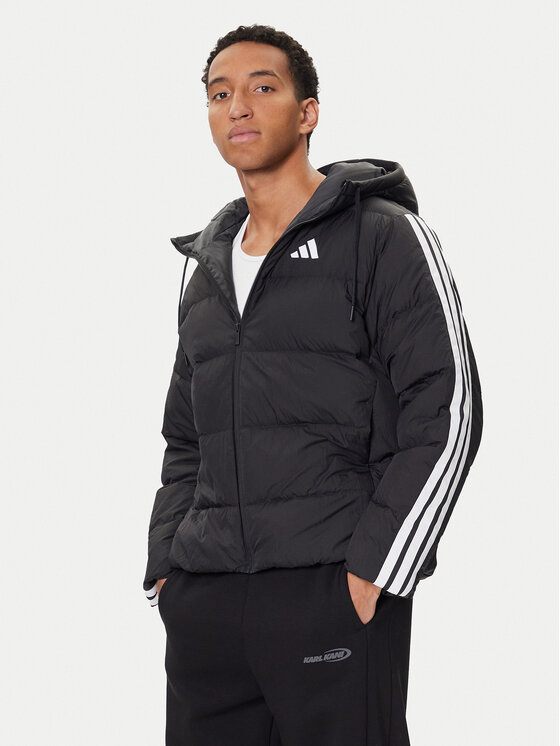 adidas Пухено яке Essentials Climawarm 3-Stripes JM4165 Черен Regular Fit цвят на ниска цена