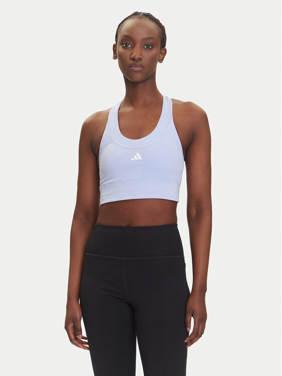 adidas Спортен сутиен Run Pocket JI5991 Виолетов Slim Fit цвят на ниска цена