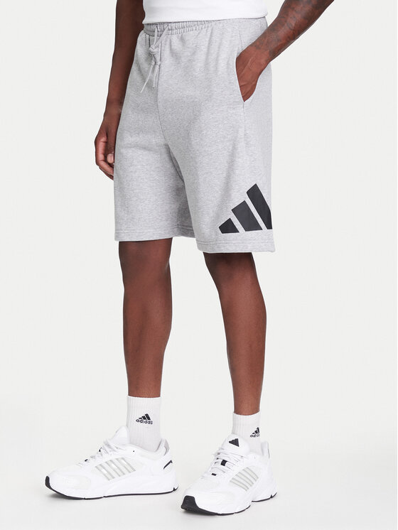 adidas Спортни шорти Essentials Big Logo JE8957 Сив Regular Fit цвят на ниска цена