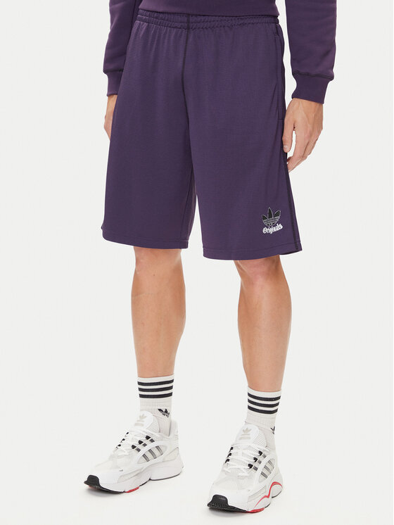 adidas Спортни шорти Graphic Mesh JY2758 Виолетов Loose Fit цвят на ниска цена