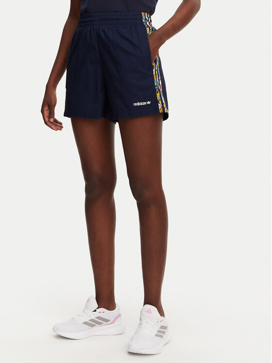 adidas Спортни шорти Liberty London 3-Stripes Infill JC7777 Тъмносин Loose Fit цвят на ниска цена