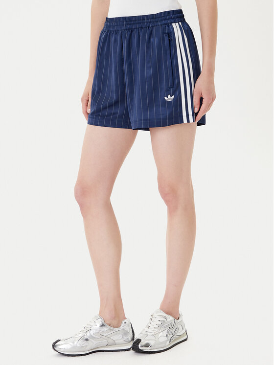 adidas Спортни шорти Pin-stripe Satin KD2285 Тъмносин Loose Fit цвят на ниска цена