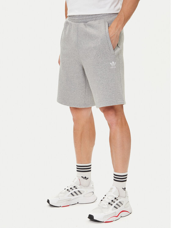 adidas Спортни шорти Trefoil Essentials JY6266 Сив Regular Fit цвят на ниска цена