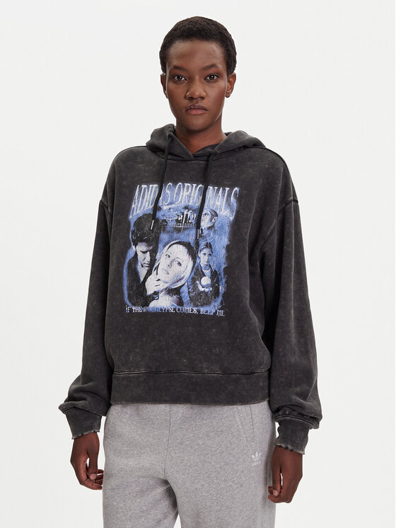 adidas Суитшърт 20th Century Fox Disney JW0155 Черен Oversize цвят на ниска цена