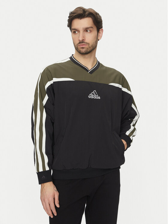 adidas Суитшърт Cutline JD5395 Черен Loose Fit цвят на ниска цена