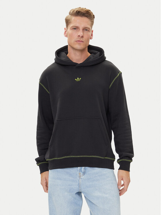 adidas Суитшърт Distressed Graphic JY2730 Черен Loose Fit цвят на ниска цена