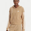 adidas Суитшърт Essentials 3-Stripes JY3133 Бежов Regular Fit цвят на ниска цена