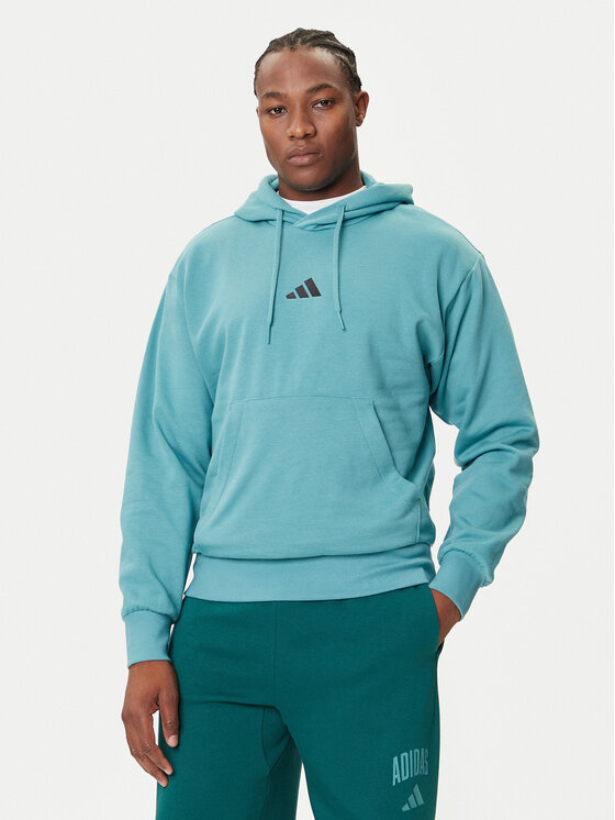 adidas Суитшърт Essentials Feelcozy JX5659 Електриков Regular Fit цвят на ниска цена