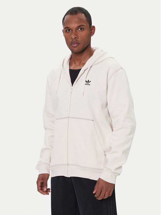 adidas Суитшърт Essentials Trefoil JW0968 Екрю Regular Fit цвят на ниска цена