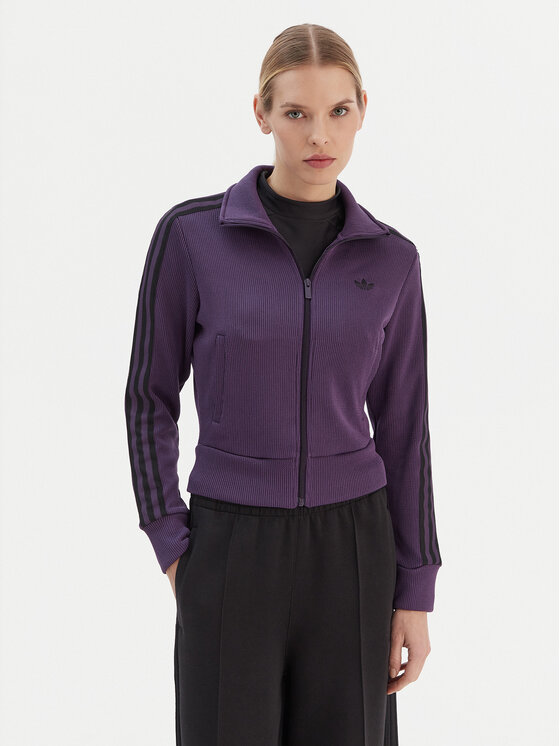 adidas Суитшърт Firebird Adicolor JY2615 Виолетов Regular Fit цвят на ниска цена