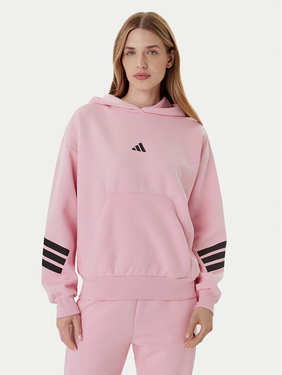 adidas Суитшърт Future Icons 3-Stripes JE0183 Розов Loose Fit цвят на ниска цена