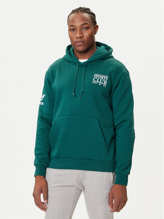 adidas Суитшърт Graphic JX3059 Зелен Regular Fit цвят на ниска цена