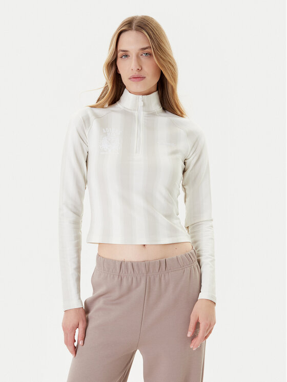 adidas Суитшърт Half-Zip Graphic Football JW3642 Екрю Regular Fit цвят на ниска цена