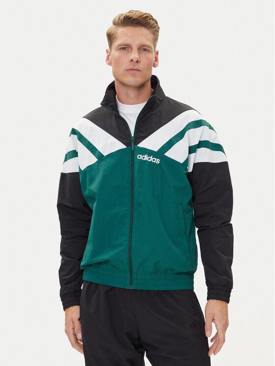 adidas Суитшърт JX3053 Зелен Loose Fit цвят на ниска цена