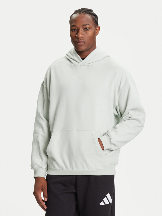 adidas Суитшърт Premium Essentials JW1035 Зелен Loose Fit цвят на ниска цена