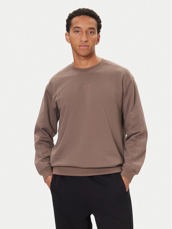 adidas Суитшърт Premium Essentials JW1058 Кафяв Loose Fit цвят на ниска цена