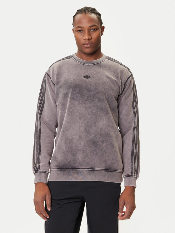 adidas Суитшърт Premium Essentials Retro JD0246 Сив Loose Fit цвят на ниска цена