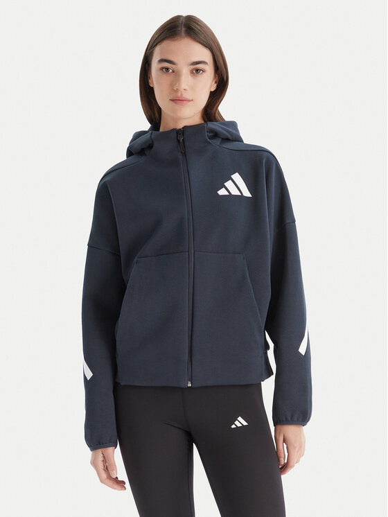 adidas Суитшърт Z.N.E. JW5320 Тъмносин Loose Fit цвят на ниска цена