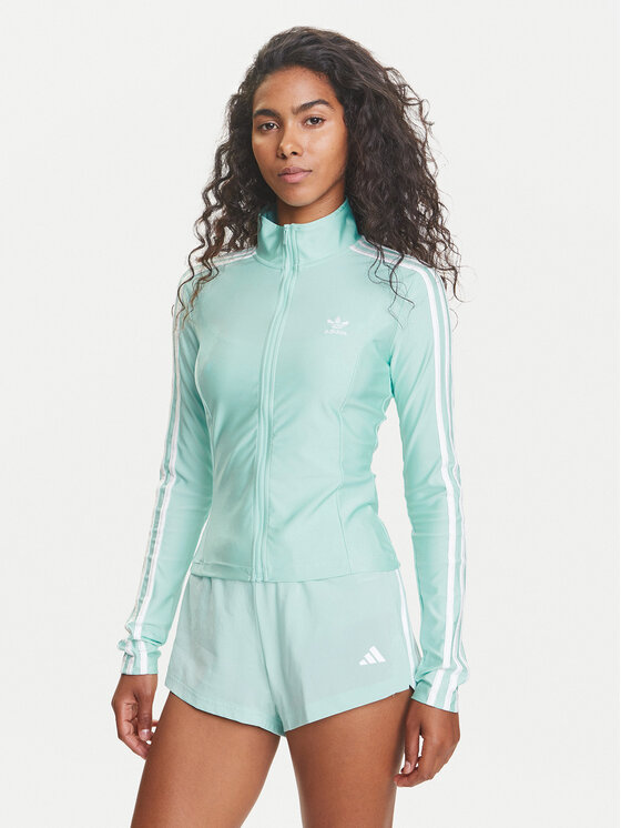 adidas Суитшърт adicolor 3-Stripes JC5579 Електриков Slim Fit цвят на ниска цена