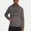 adidas Суитшърт adicolor Classics Trefoil JY3765 Сив Regular Fit цвят на ниска цена
