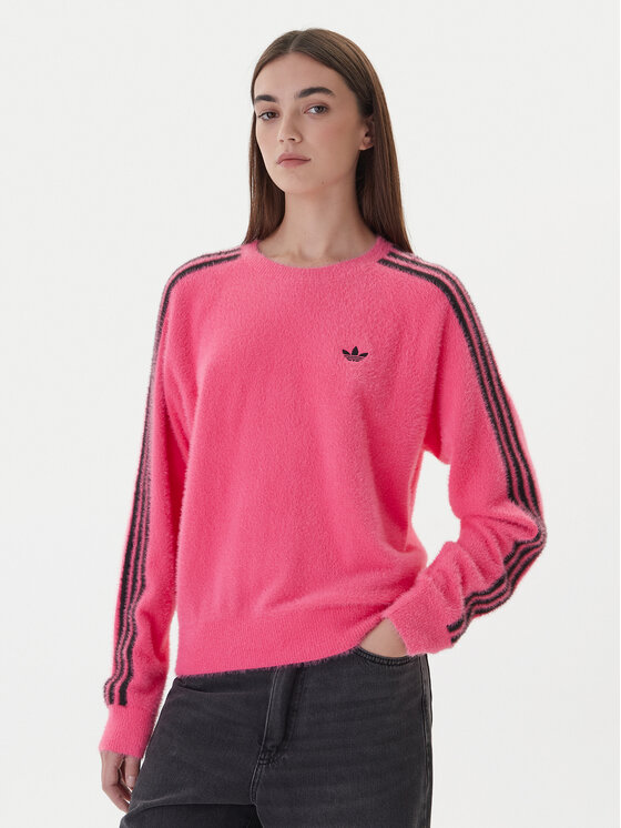 adidas Суитшърт adicolor Holiday JX7811 Розов Loose Fit цвят на ниска цена