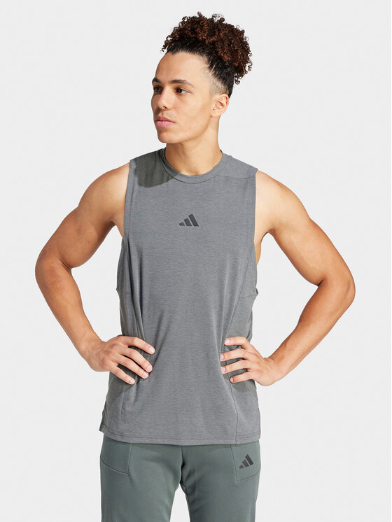 adidas Тениска от техническо трико Designed for Training IS3819 Сив Regular Fit цвят на ниска цена