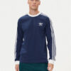 adidas Тениска с дълъг ръкав adicolor Classics 3-Stripes IM9428 Тъмносин Slim Fit цвят на ниска цена