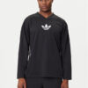 adidas Тениска с дълъг ръкав adicolor Mesh JY1307 Черен Regular Fit цвят на ниска цена